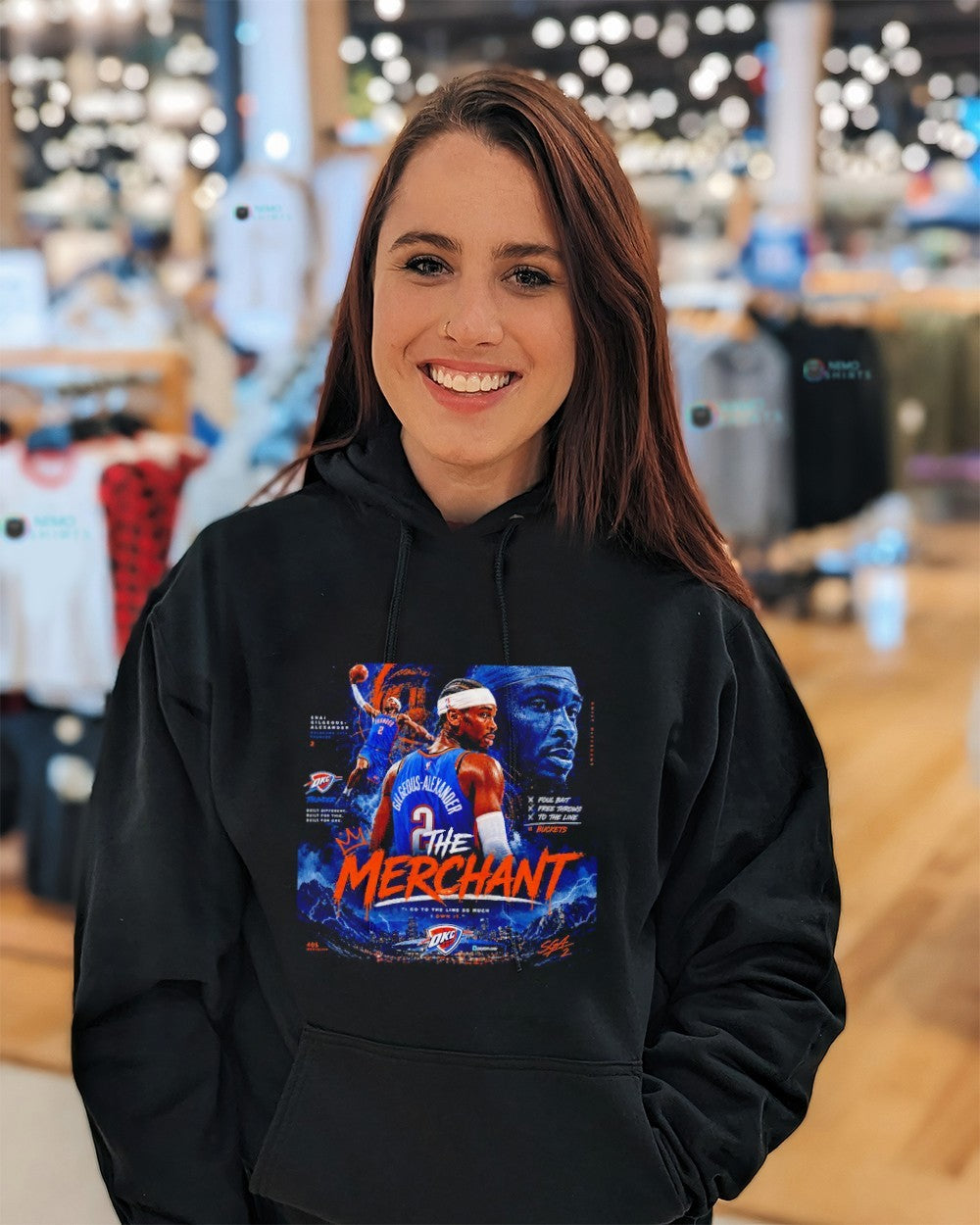 The merchant Shai Gilgeous-Alexander Thunder I go to the line so much collage shirt