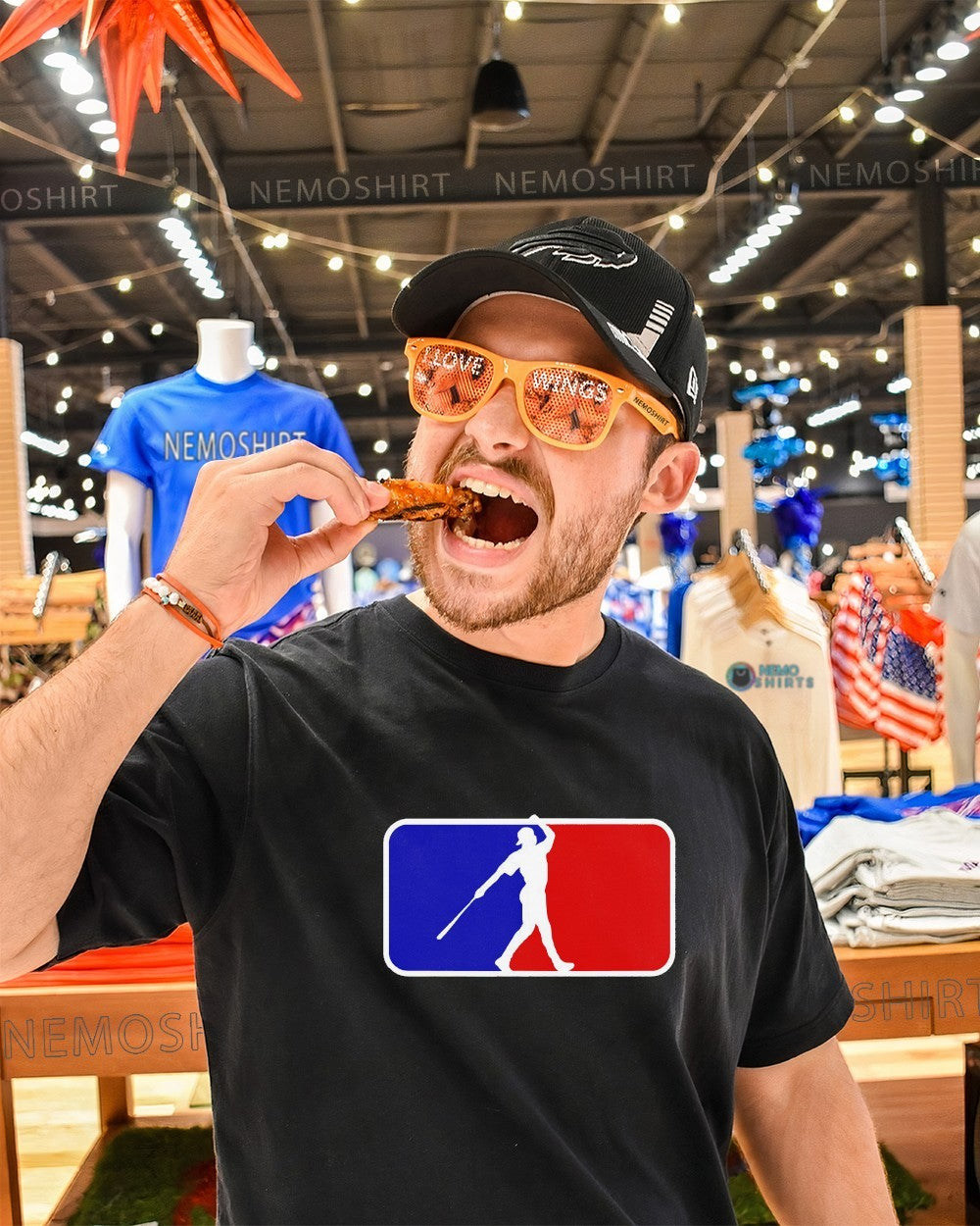 The natural MLB Major League Baseball logo shirt