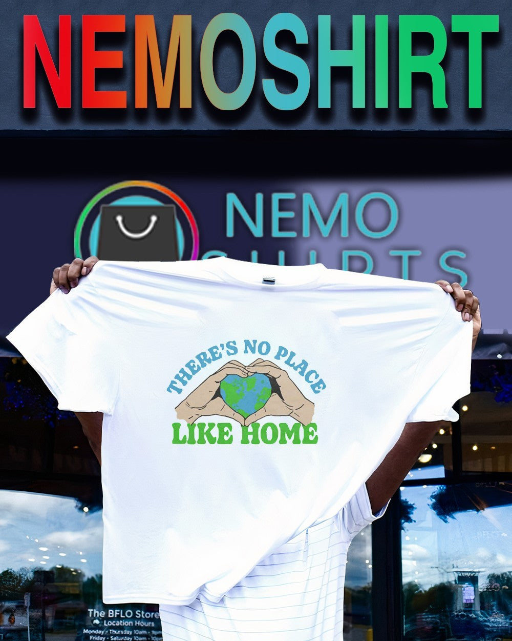 There’s no place like home heart Earth shirt