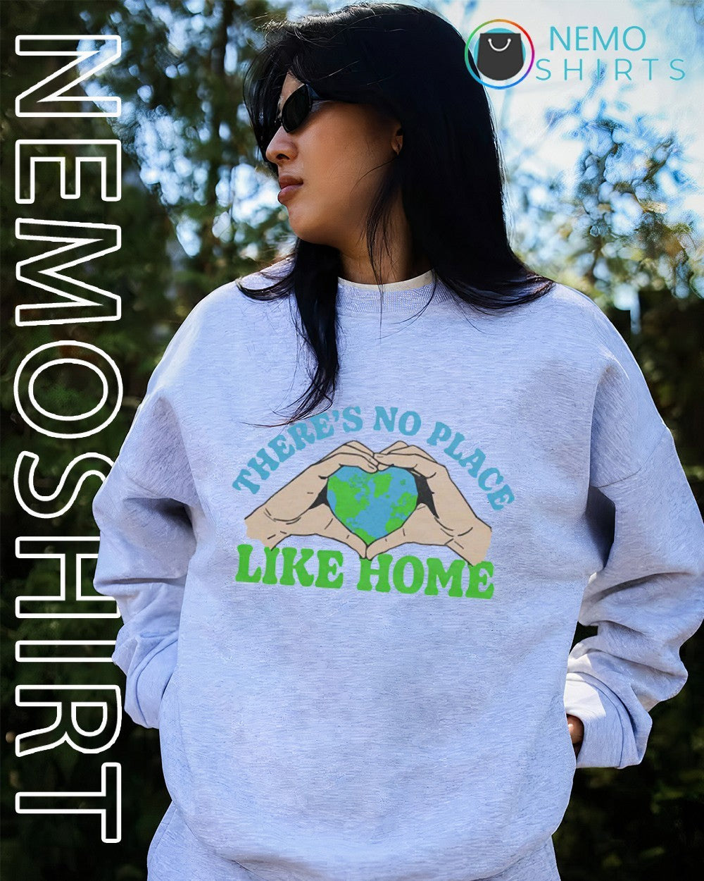 There’s no place like home heart Earth shirt