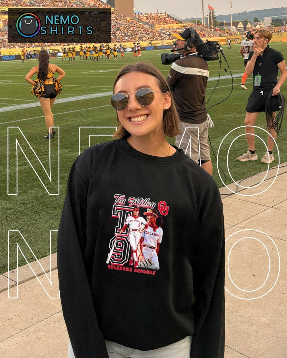 Tia Milloy Oklahoma Sooners T9 vintage graphic shirt