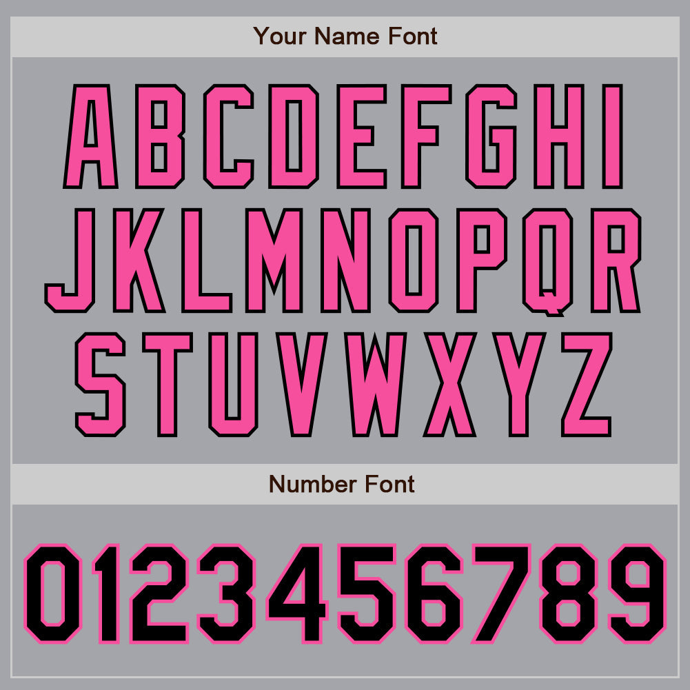 Custom Gray Black-Pink Authentic Two Tone Baseball Jersey