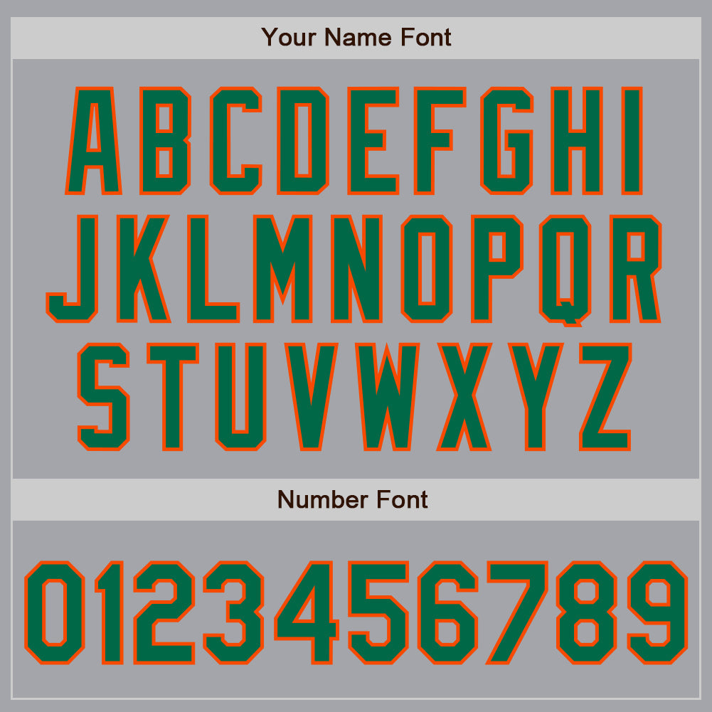Custom Gray Kelly Green-Orange Authentic Two Tone Baseball Jersey