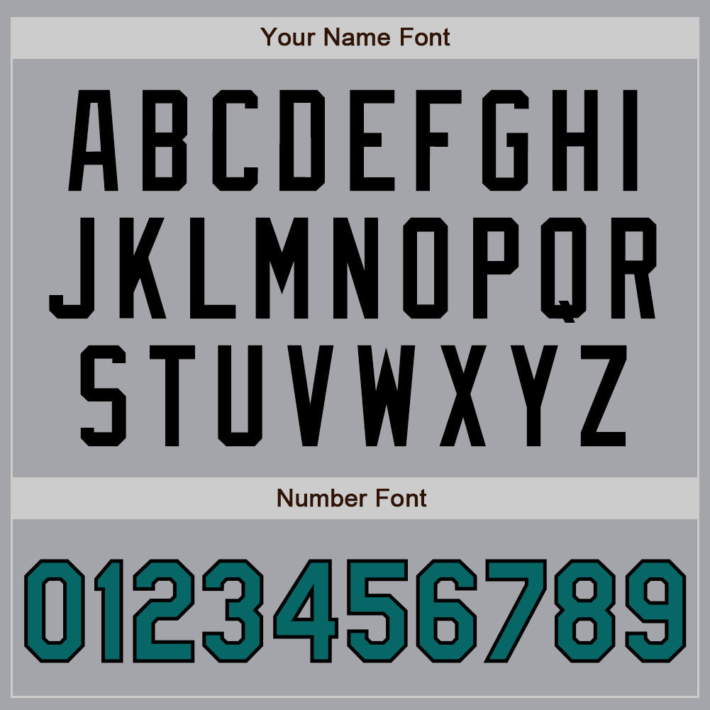 Custom Gray Teal-Black Authentic Two Tone Baseball Jersey