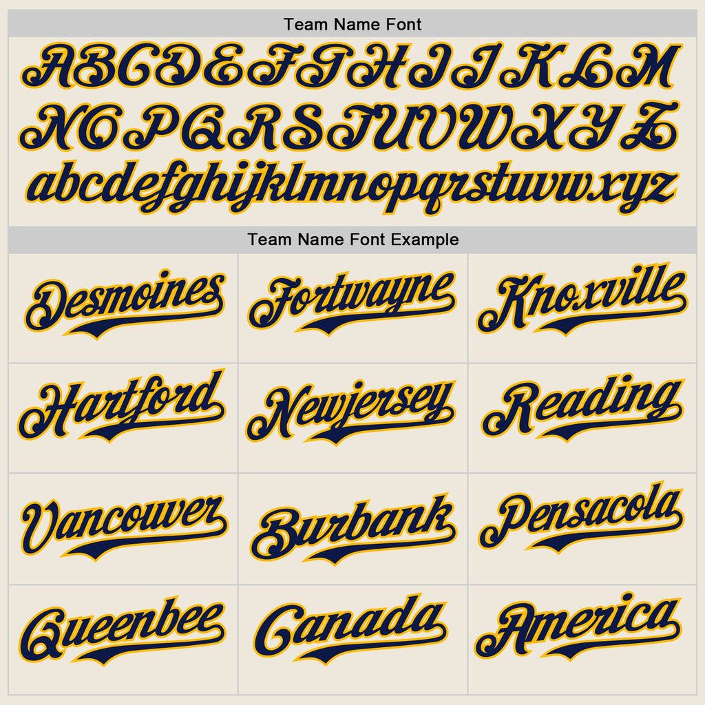 Custom Cream Navy Pinstripe Gold Authentic Two Tone Baseball Jersey