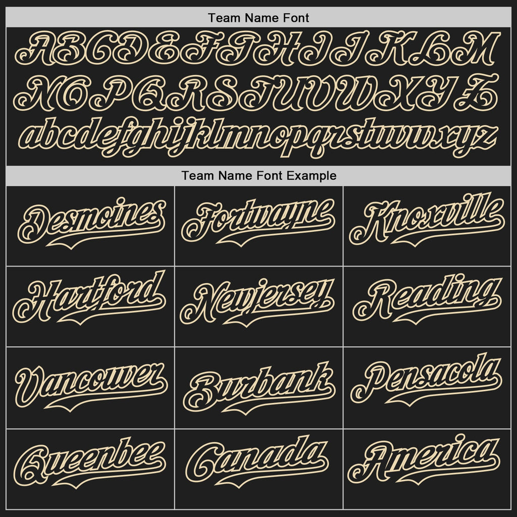 Custom Black Cream Pinstripe Cream Authentic Two Tone Baseball Jersey