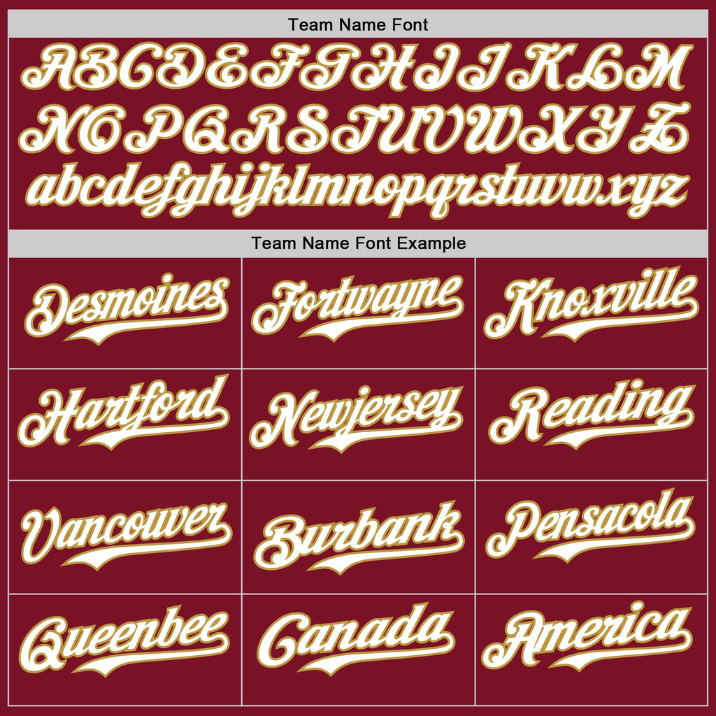 Custom Crimson Old Gold Pinstripe White Authentic Two Tone Baseball Jersey