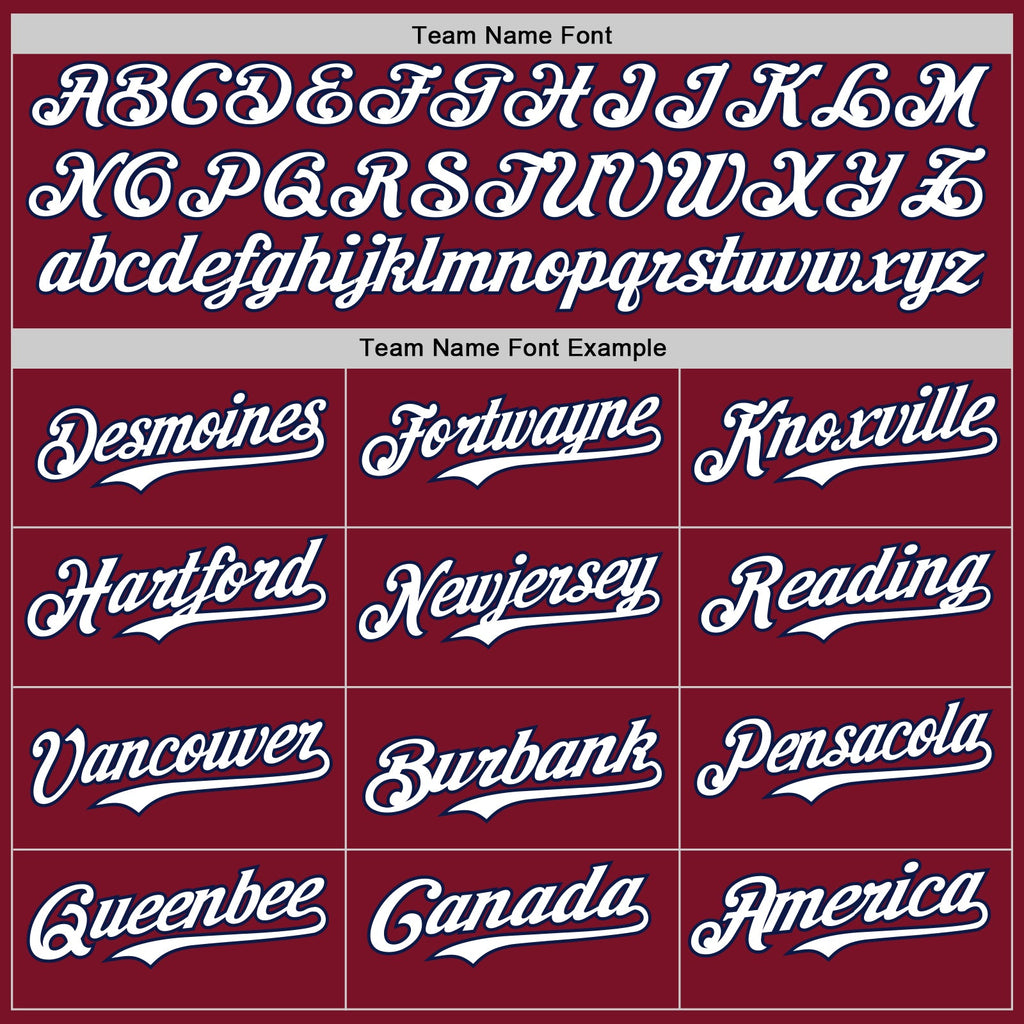 Custom Crimson Navy Pinstripe White Authentic Two Tone Baseball Jersey