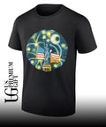 USA flag Firework Starry Night shirt
