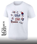 USA turned 250 merica Bed Wine Blue Love Oh my Stars Patriotic Fourth of July shirt