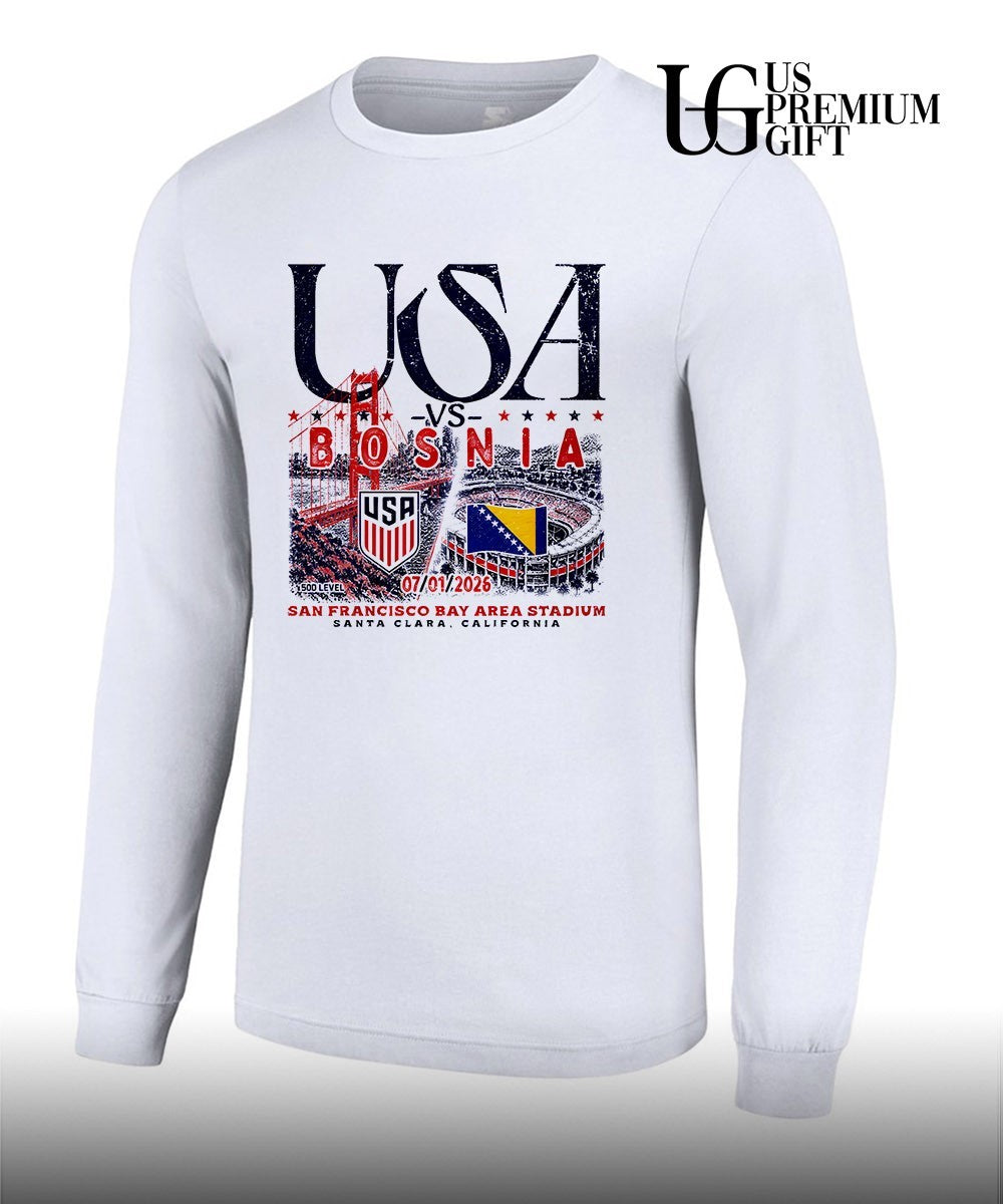 USA vs Bosnia Soccer Match 2026 San Francisco Bay Area Stadium shirt