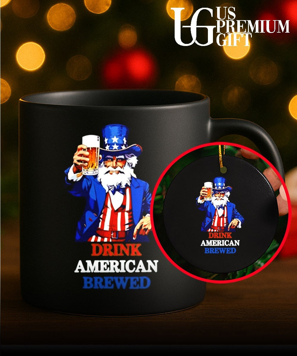 Uncle Sam drink Beer American Brewed Patriotic shirt