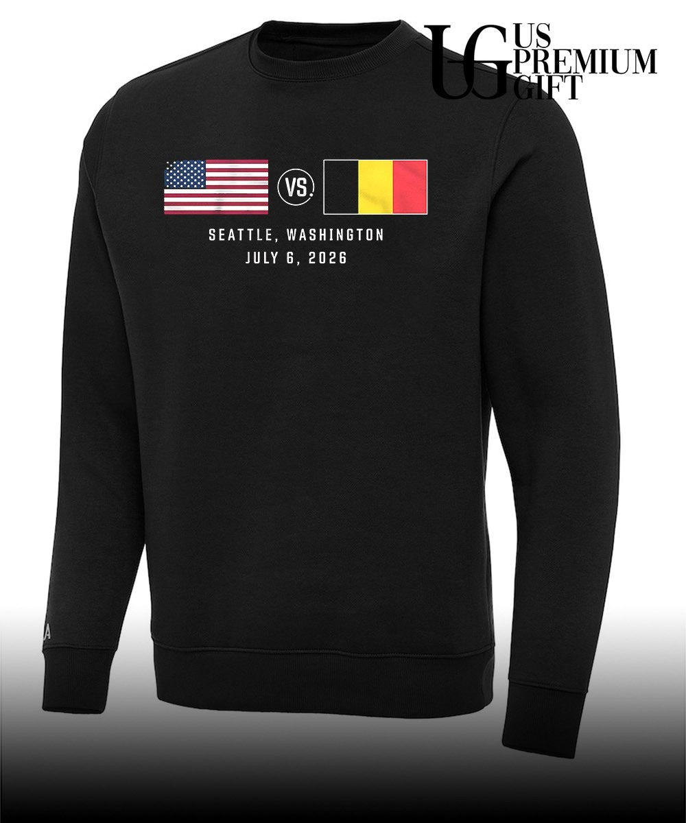 United States vs Belgium Seattle Washington July 6 2026 World Cup Soccer shirt