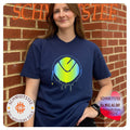 Vibrant Yellow Green Dripping Circle Logo shirt