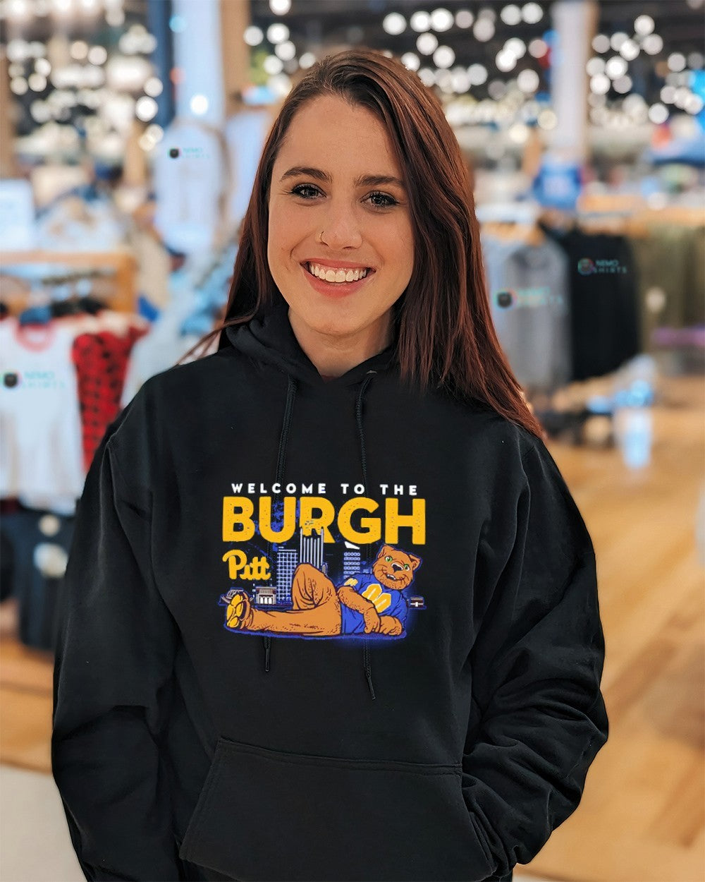 Welcome to the burgh Pittsburgh Panthers cityscape mascot shirt