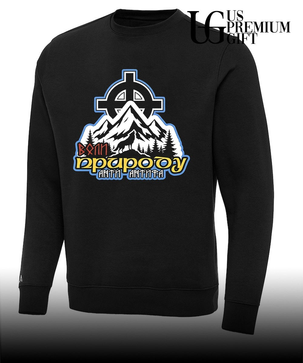 Wolf Prirodu Anth Anthpa Mountain Celtic Cross shirt