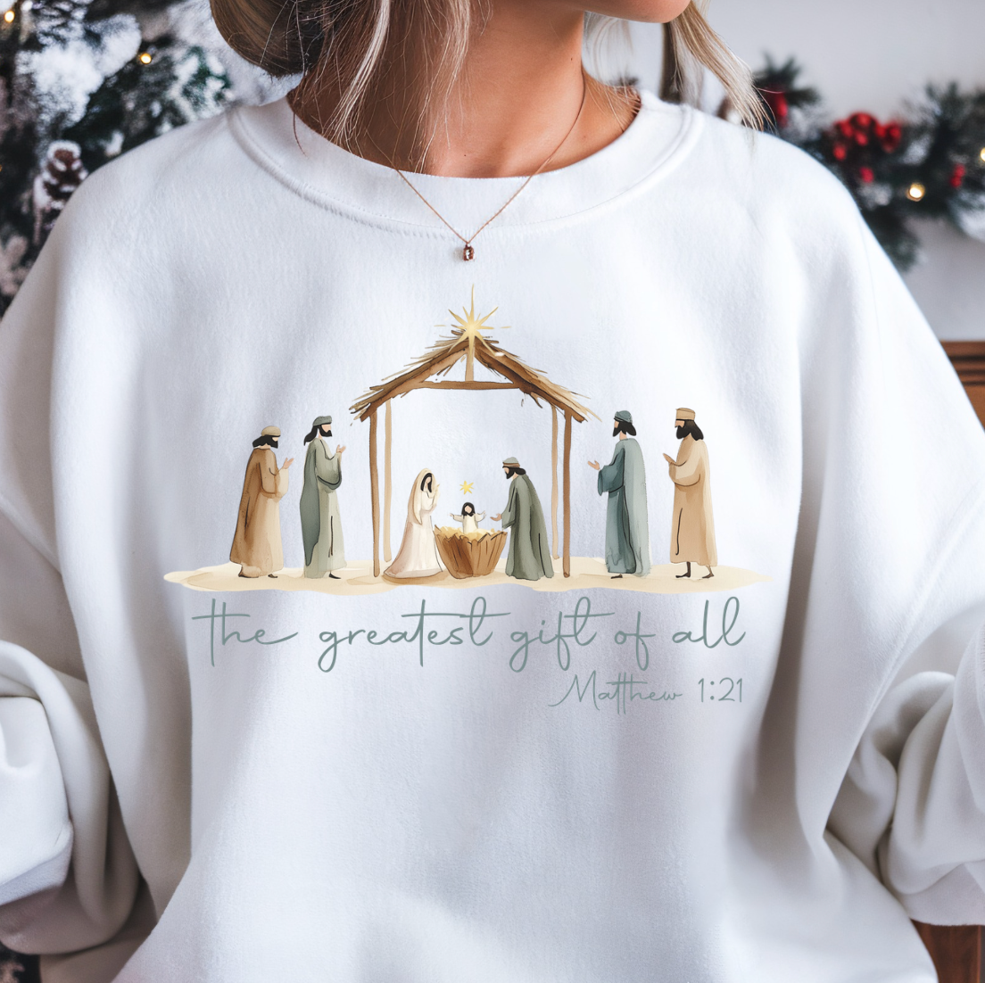 Greatest Gift of All Crewneck Sweatshirt - Gildan
