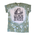 Let Me Be Weird In Peace Frog Graphic Bleached Tee