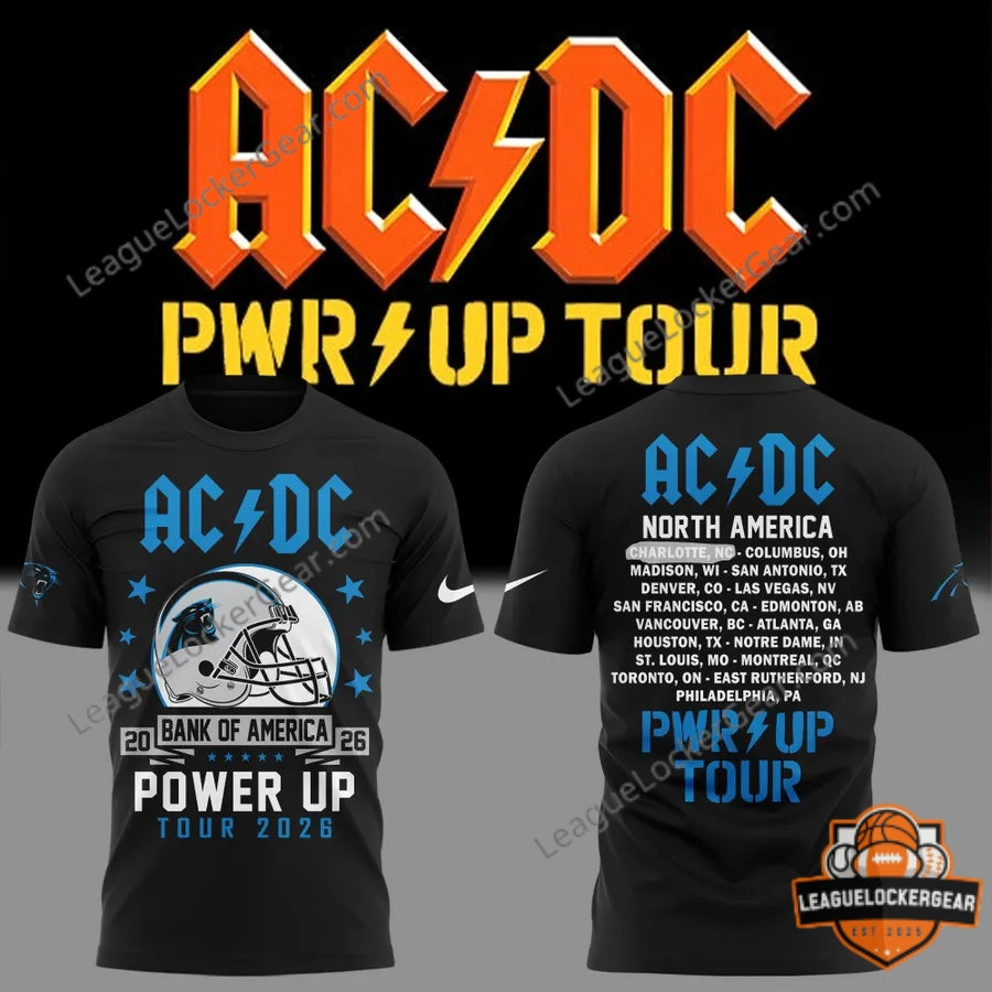 AC/DC Carolina Panthers Power Up Tour 2026 T-Shirt
