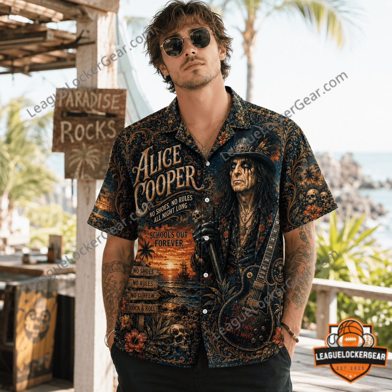 Alice Cooper School’s Out Forever Hawaiian Shirt