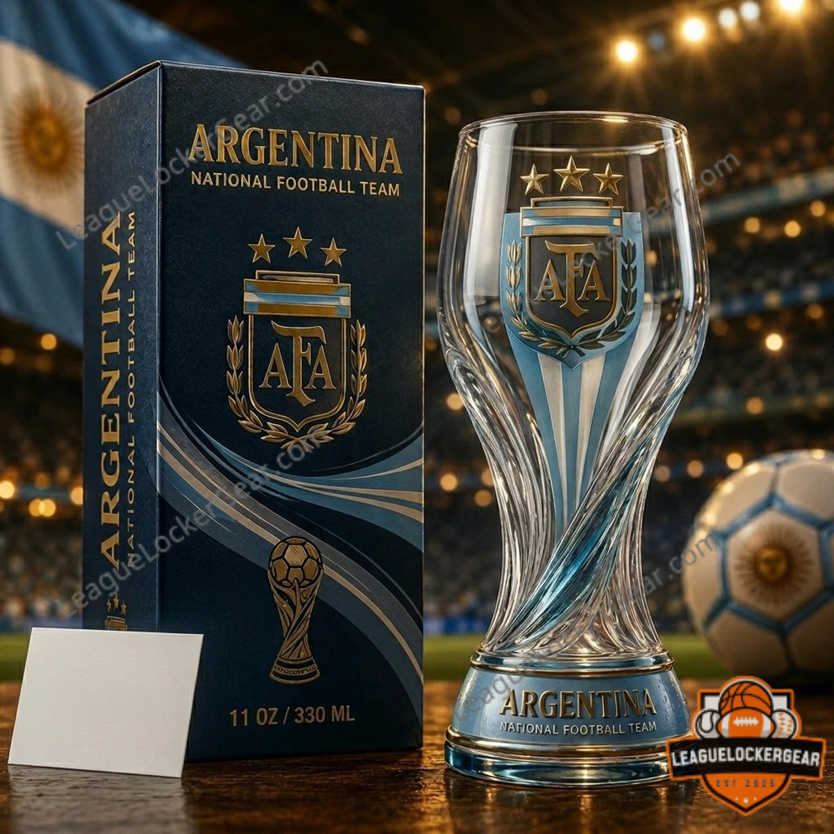 Argentina World Cup 2026 Trophy Beer Glass