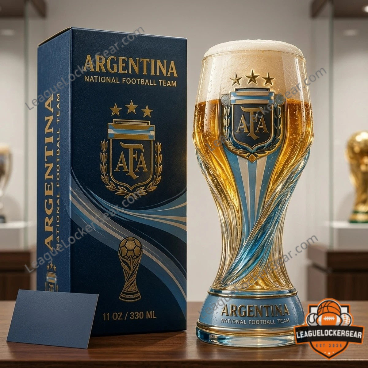 Argentina World Cup 2026 Trophy Beer Glass