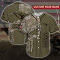 Arizona Cardinals Camo Personalized Baseball Jersey Shirt - Aopprinter