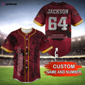 Arizona Cardinals Fan Baseball Jersey Shirt with Personalized Name - Aopprinter