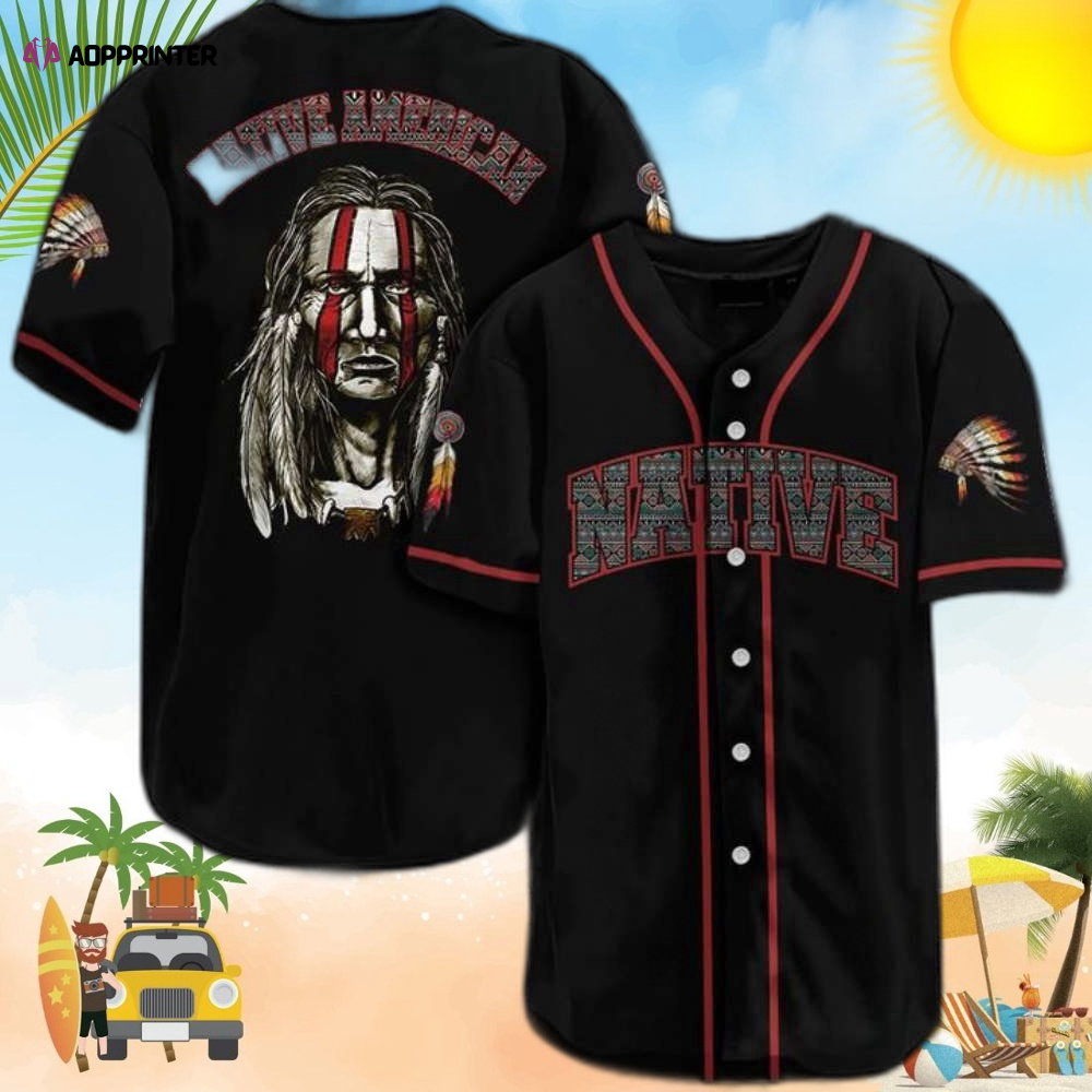 Authentic Native American Chief Tribe Baseball Jersey - Embrace the Spirit of the Tribe! - Aopprinter