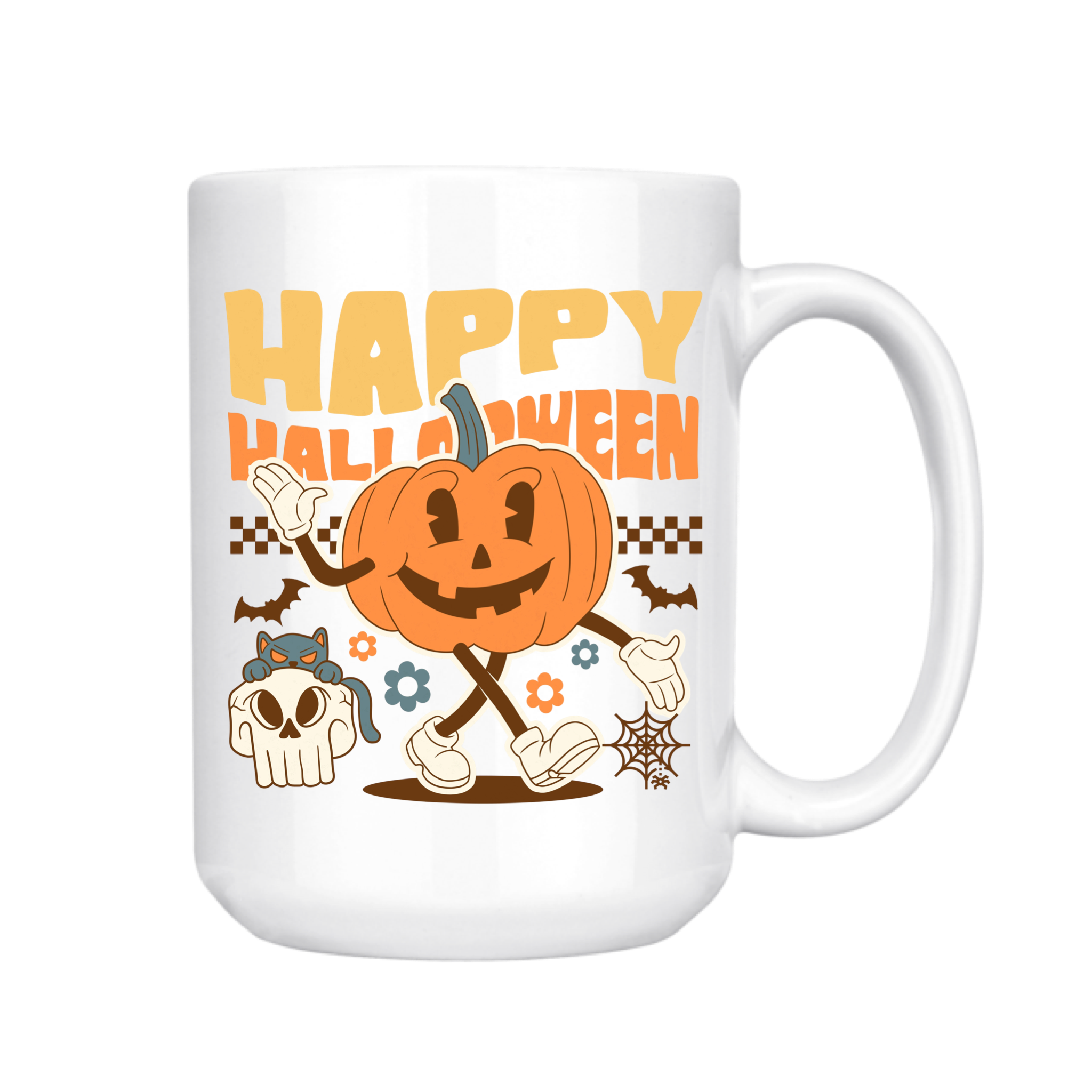 Happy Halloween Pumpkin Mascot 15oz Mug