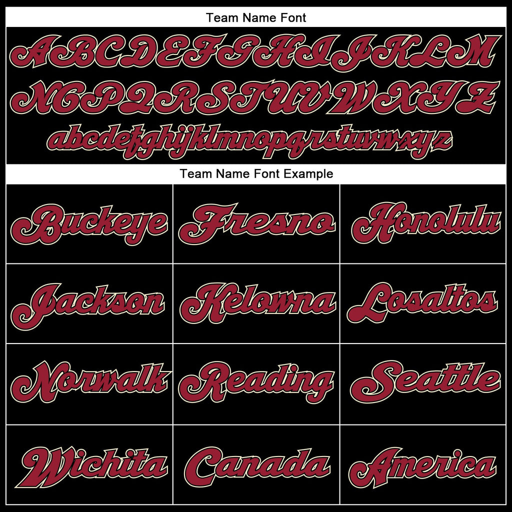 Custom Black Cardinal-Cream Mesh Authentic Throwback Football Jersey