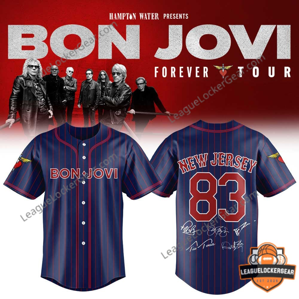 Bon Jovi Forever Tour 1983 Signed Baseball Jersey