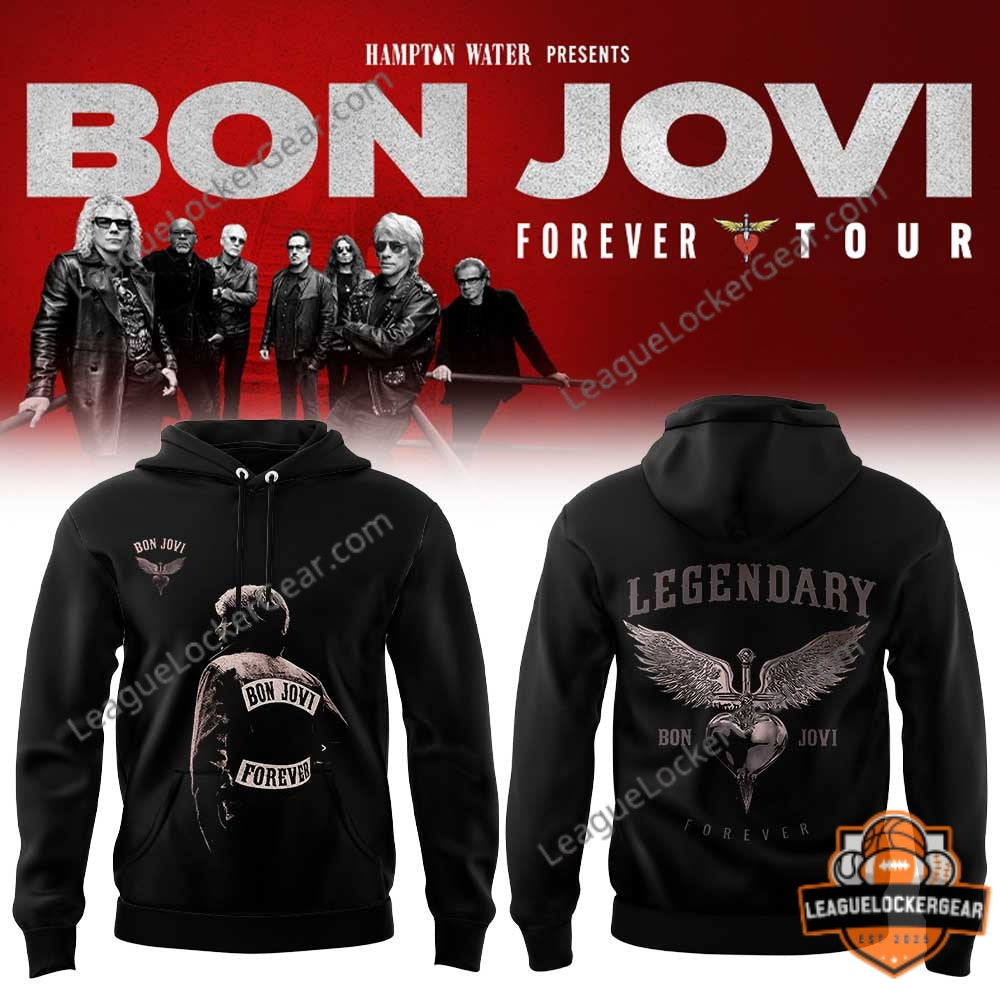 Bon Jovi Forever Tour Black Hoodie