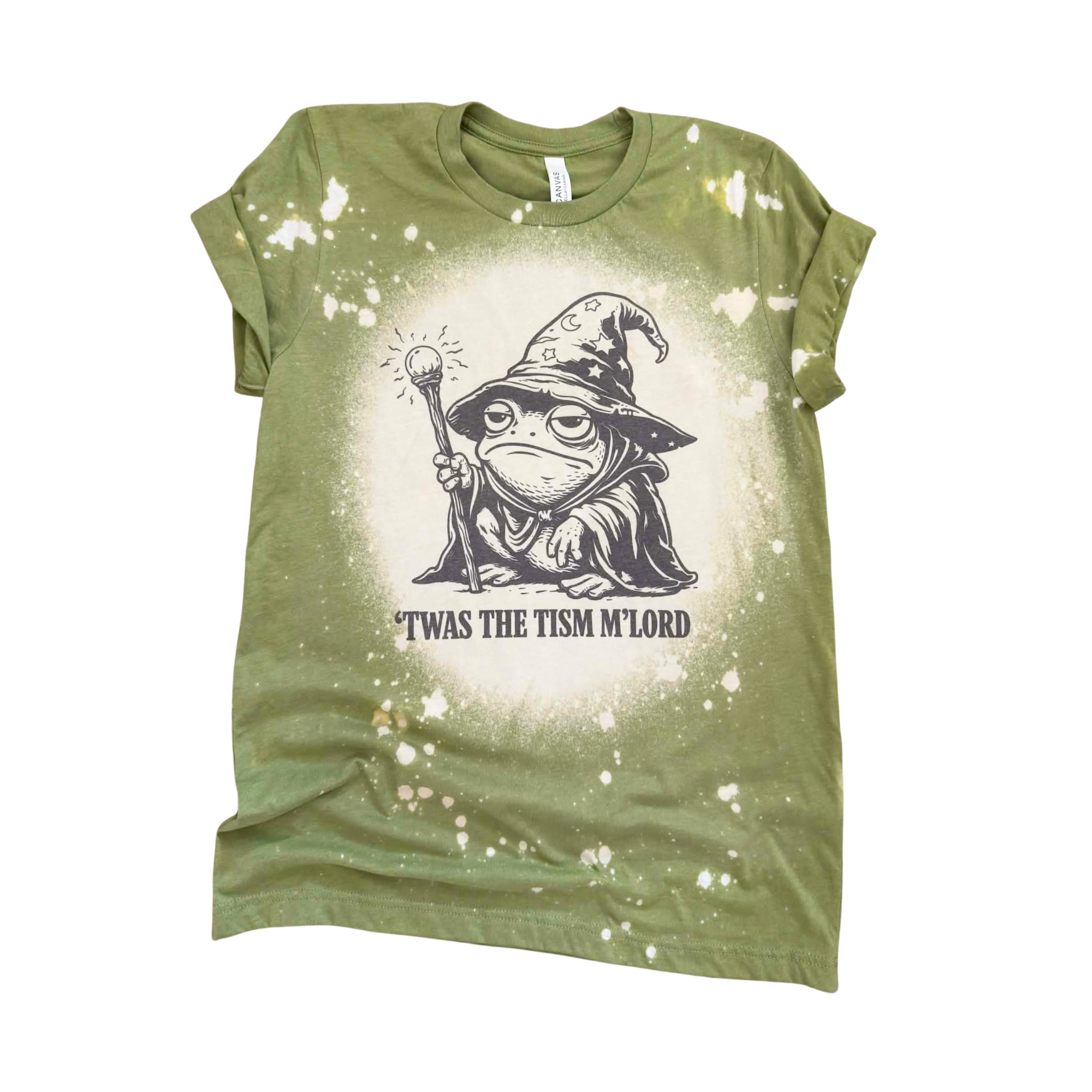 Tism M'Lord Wizard Frog Graphic Tee, Lime Green