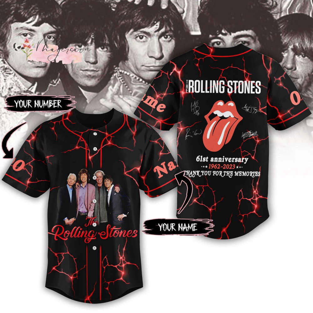 Christmas Stones Script Tongue Baseball Jersey Shirt, Rock And Roll Baseball Jersey, Rolling Jersey Shirt, Music Lover Baseball Shirt - Aopprinter