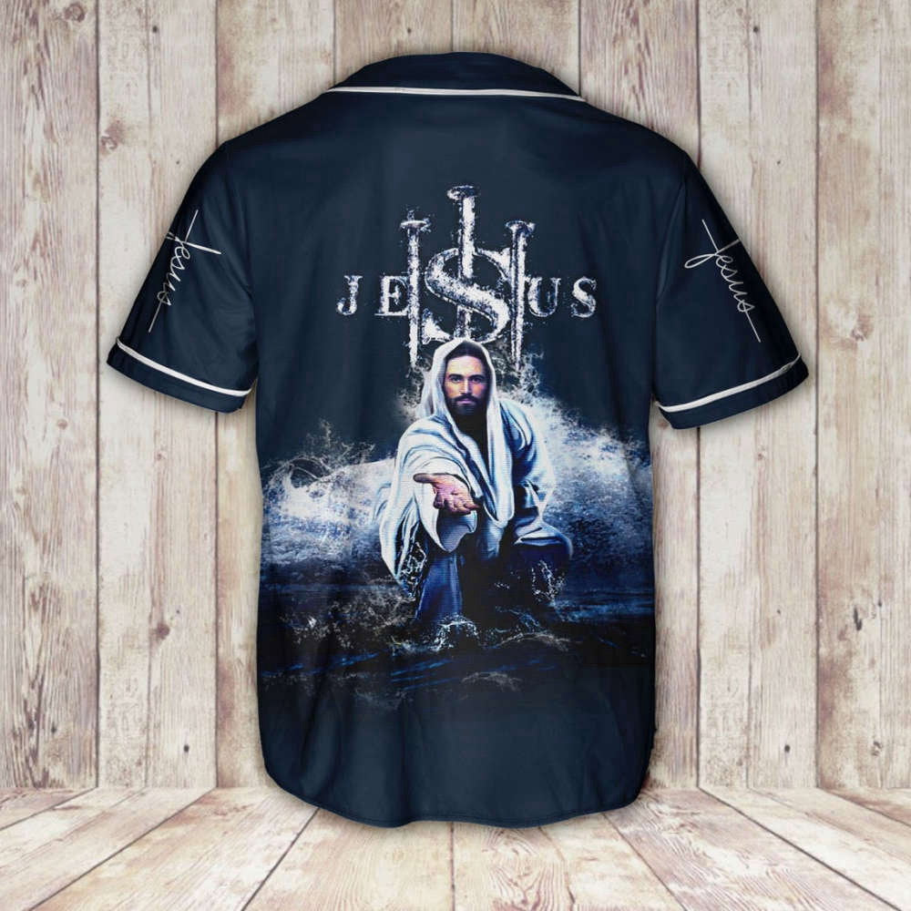 Colorful Jesus Hand Storm Baseball Jersey Adult Unisex S-5XL Full Size - Aopprinter