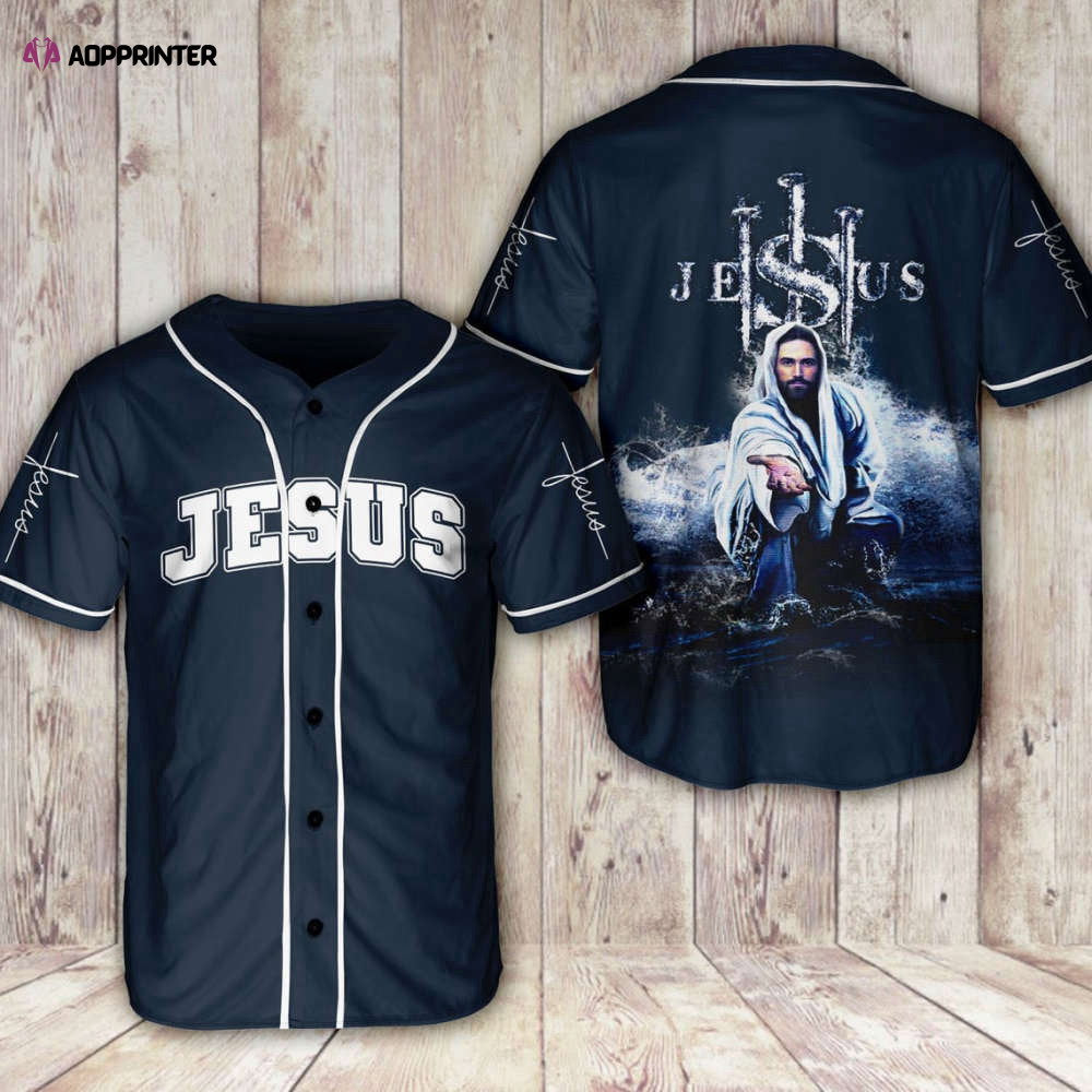 Colorful Jesus Hand Storm Baseball Jersey Adult Unisex S-5XL Full Size - Aopprinter