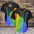 Colorful LGBT Baseball Jersey Melting Pride Support Adult Unisex S-5XL Sizes - Aopprinter