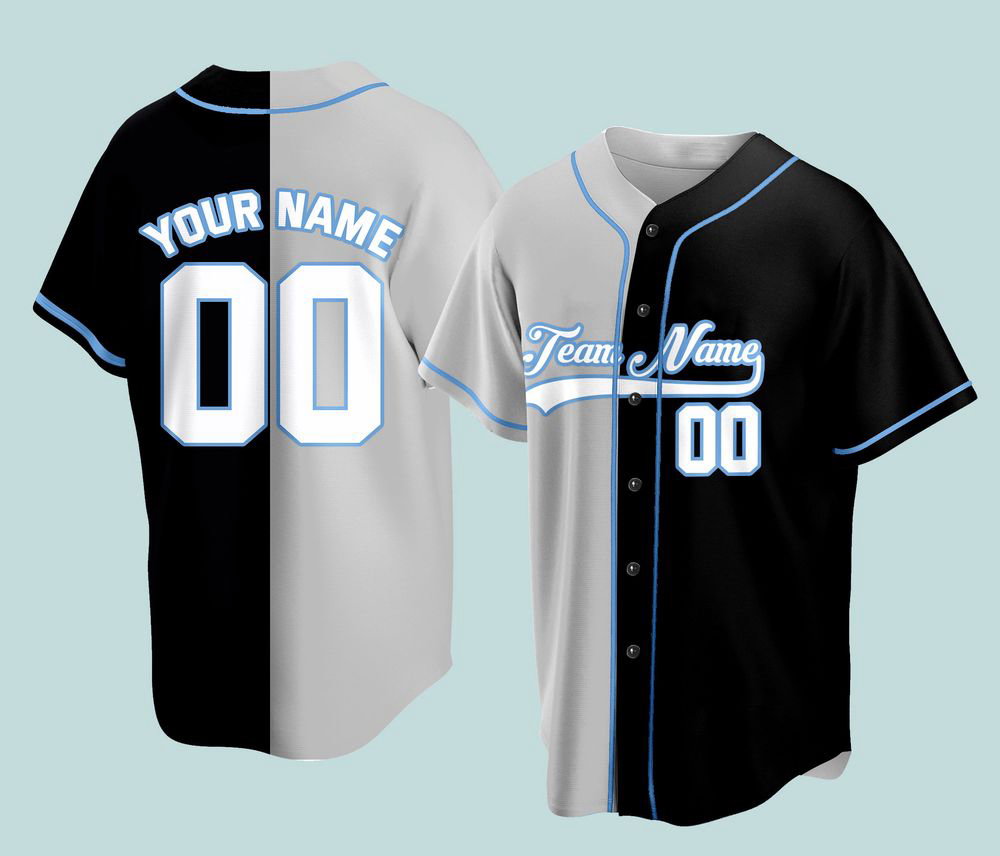 Custom 2 Colors Jersey Personalization Split Baseball Jersey - lylyprint.com