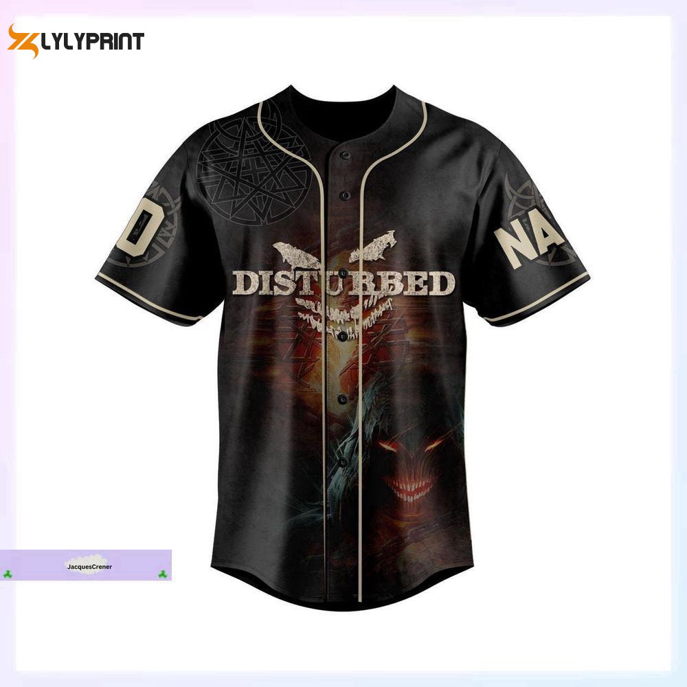 Custom Disturbed Jersey, Disturbed Baseball Jersey - lylyprint.com