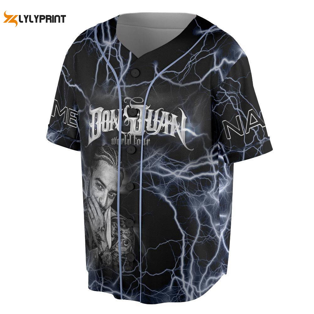 Custom Name Maluma 2023 Tour Baseball Jersey, Don Juan Concert - lylyprint.com