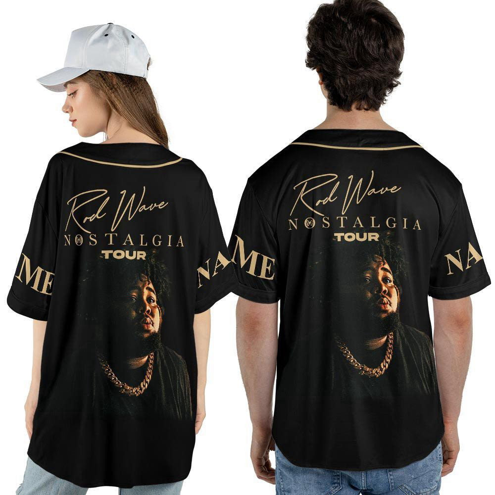 Custom Name Rod Wave And Friends 2023 Tour Baseball Jersey, Nostalgia Concert Tickets - lylyprint.com