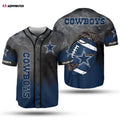 Dallas Cowboys Baseball Jersey, Cowboys Word And Grenade, Dallas Cowboys Gifts Ideas - Perfect Gifts For Your Loved Ones Jersey Shirt - Aopprinter