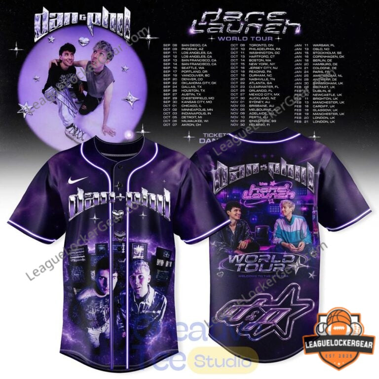 Dan and Phil The Hard Launch World Tour Baseball Jersey