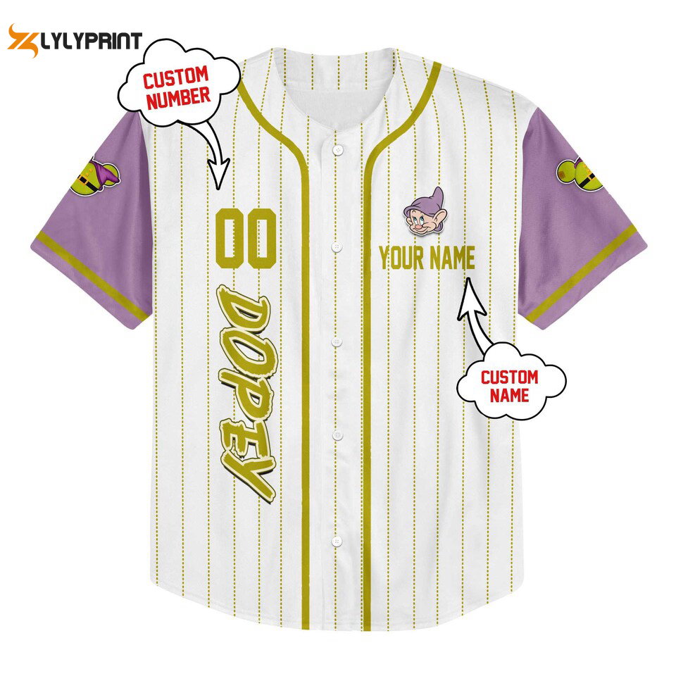Dopey Dwarf Baseball Jersey - lylyprint.com
