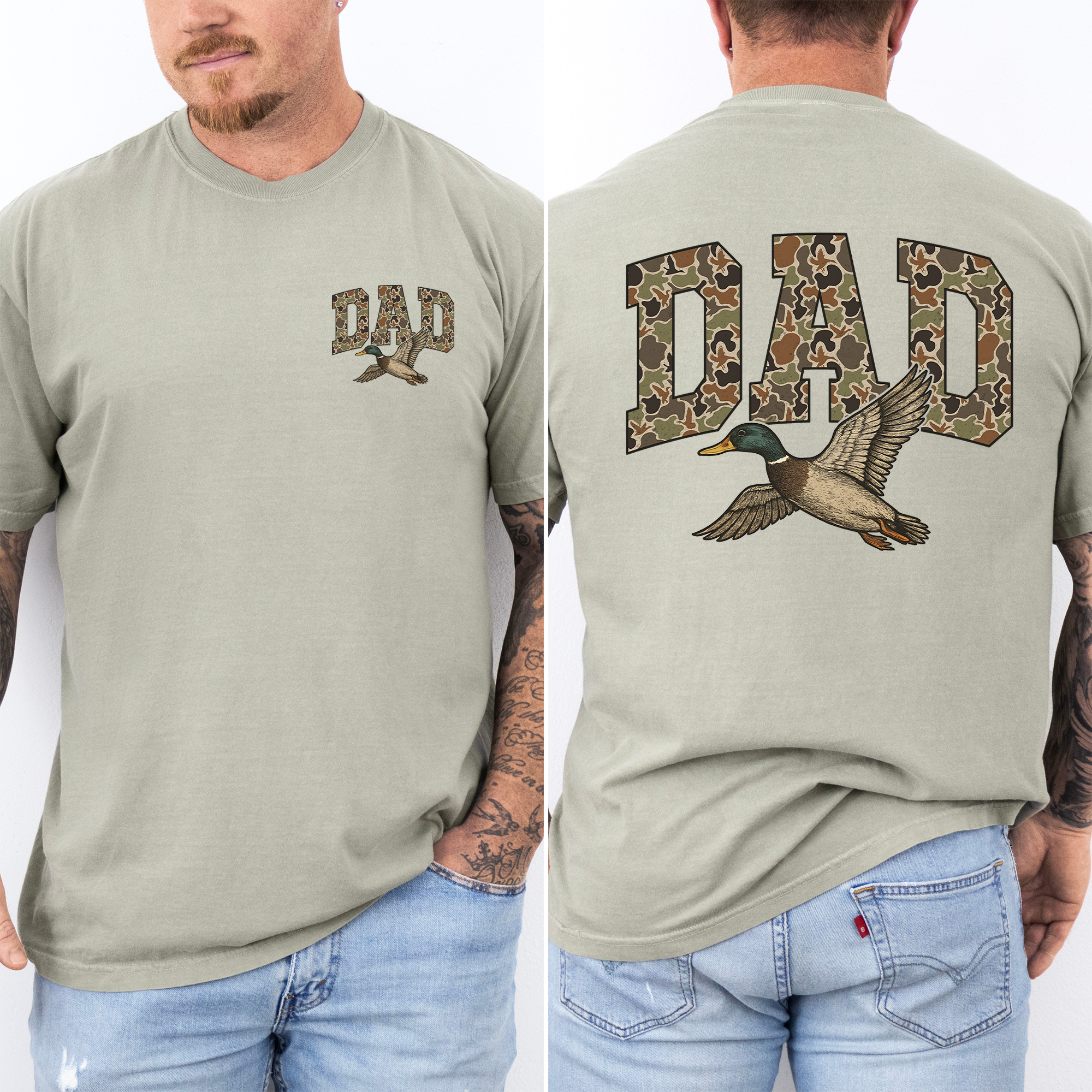 Dad, Camouflage Father's Day, Husband, Guy Gift T-Shirt