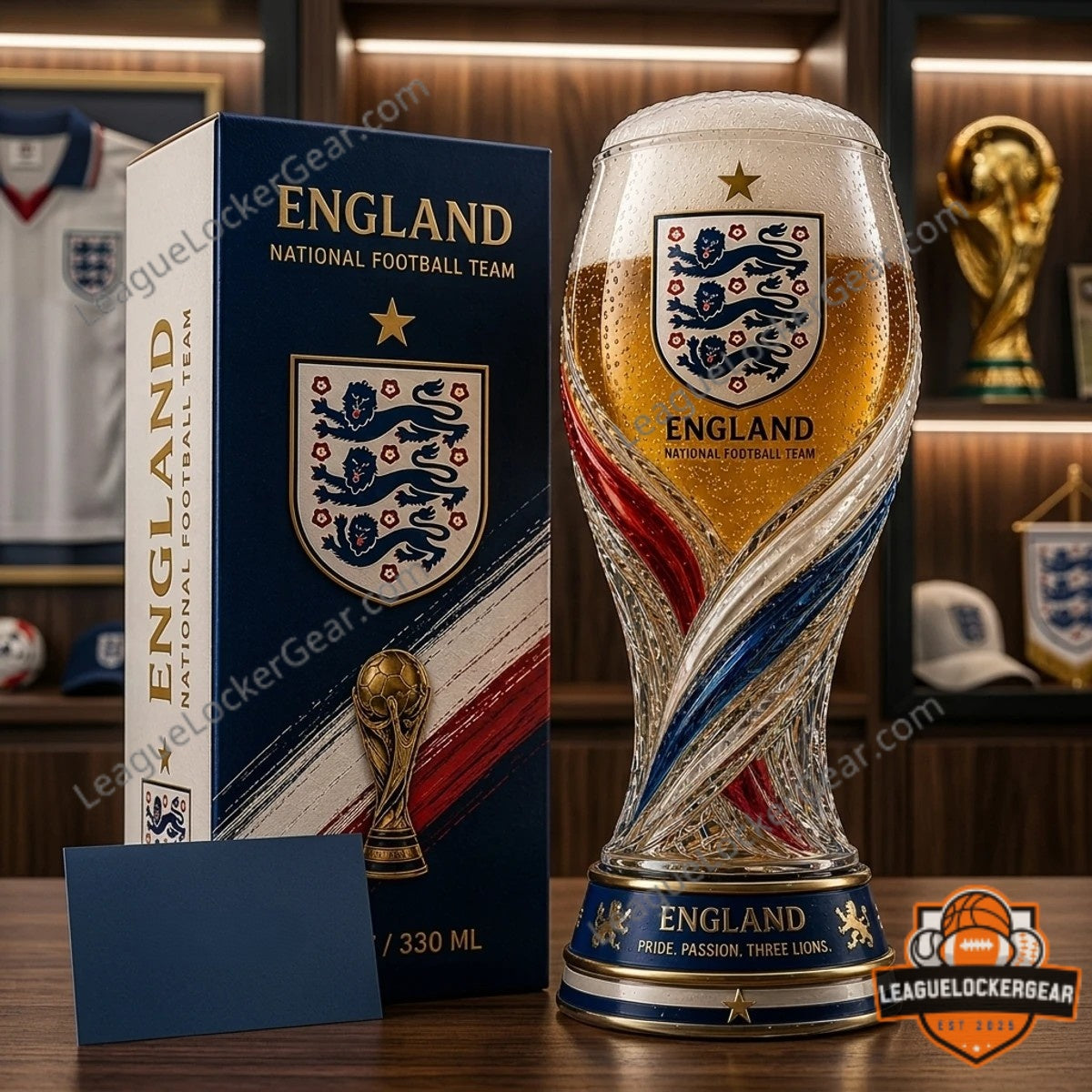 England World Cup 2026 Trophy Beer Glass