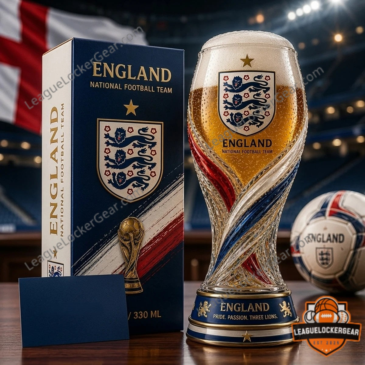 England World Cup 2026 Trophy Beer Glass