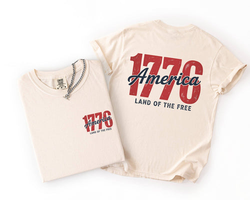 1776, Land of the Free, Unisex, America, 4th of July T-Shirt