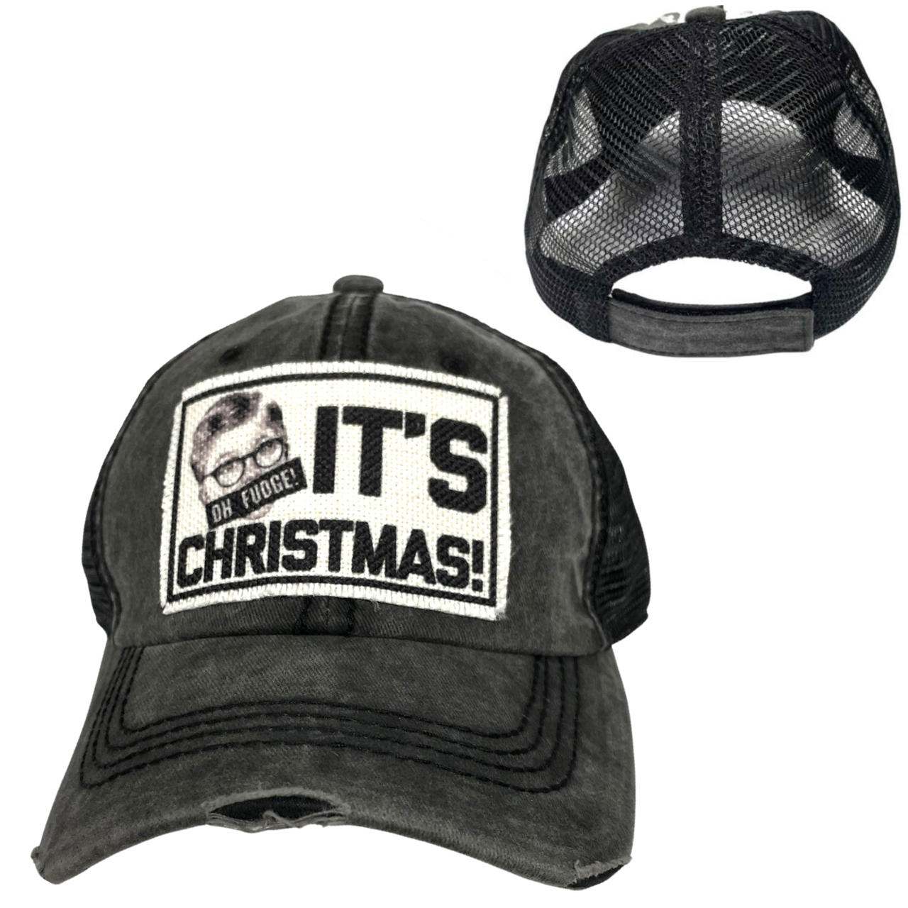 Oh Fudge! It's Christmas Ball Cap | Unisex Hat | Distressed